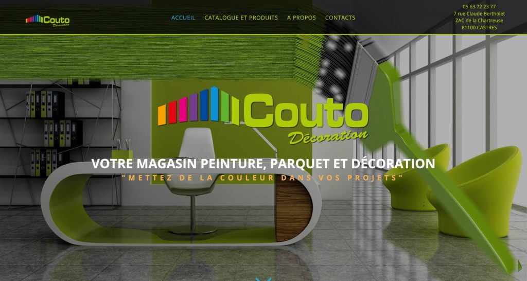 Capture du site de Couto Décoration