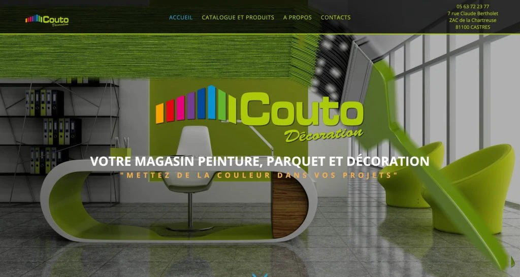 Capture du site de Couto Décoration