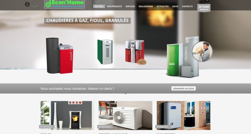 Capture du site de Econ'home Occitanie