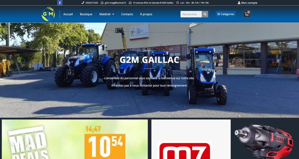 Capture du site de G2M Gaillac