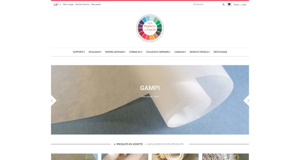 Capture du site de Les Papiers de Lucas
