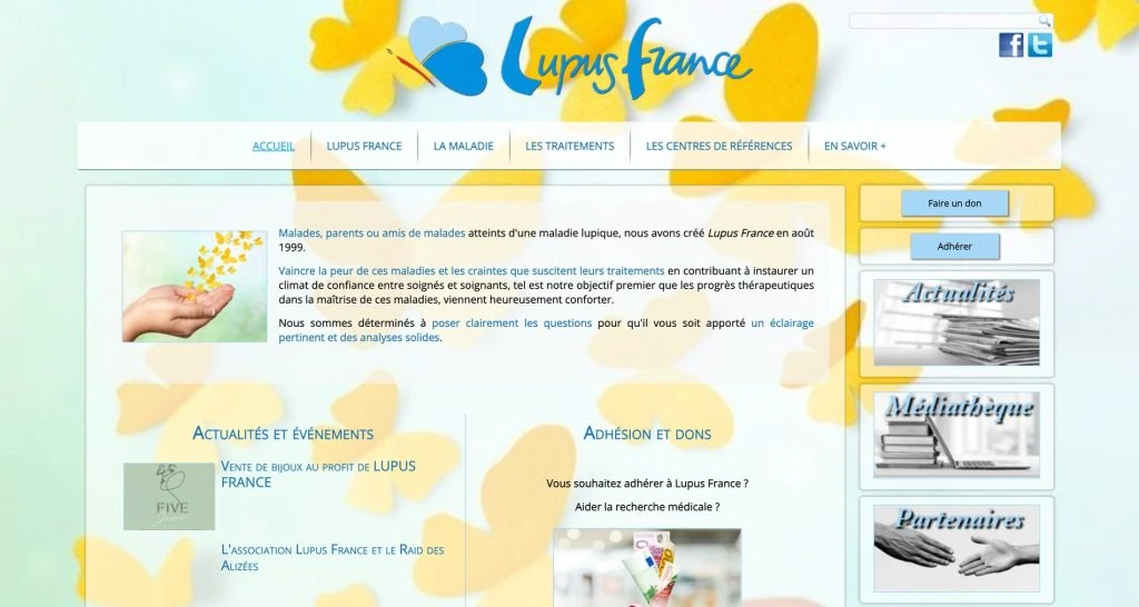Capture du site de Lupus France