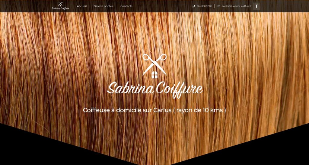 Capture du site de Sabrina coiffure