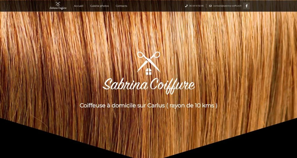 Capture du site de Sabrina coiffure