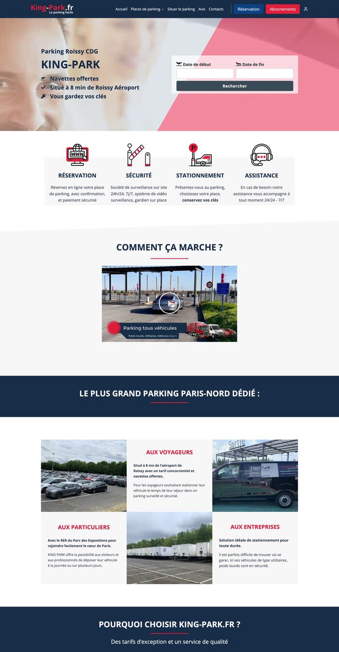 Site de réservation de parking réalisé par VivaWeb (exemple 13)
