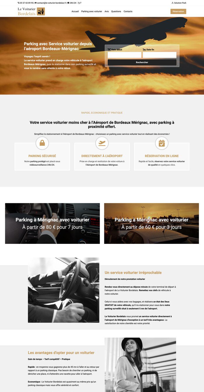 Site de réservation de parking réalisé par VivaWeb (exemple 27)