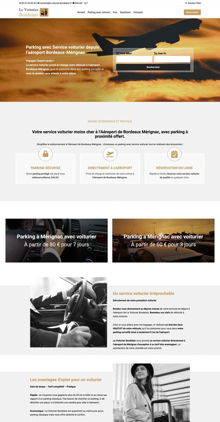 Site de réservation de parking réalisé par VivaWeb (exemple 27)