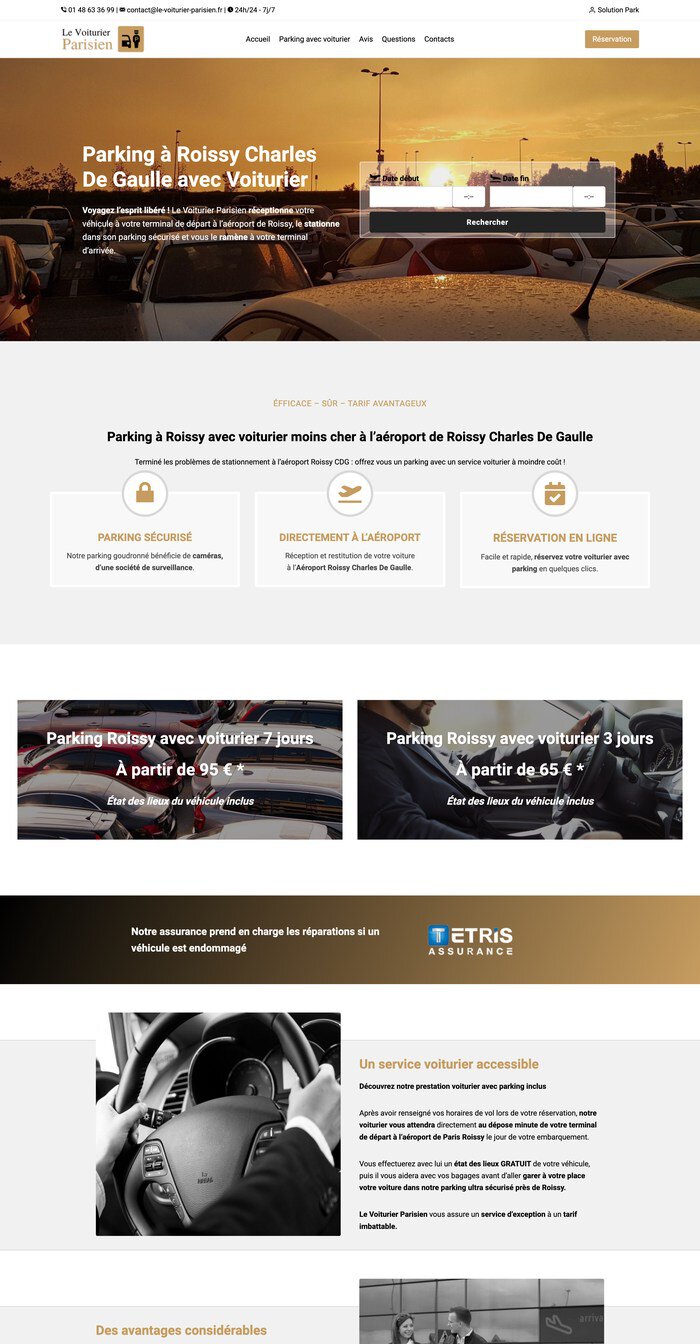 Site de réservation de parking réalisé par VivaWeb (exemple 11)