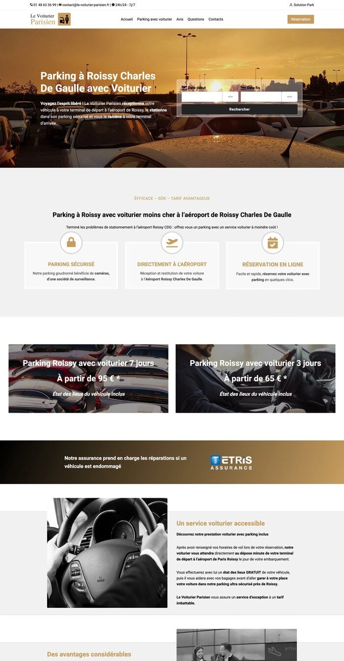 Site de réservation de parking réalisé par VivaWeb (exemple 11)