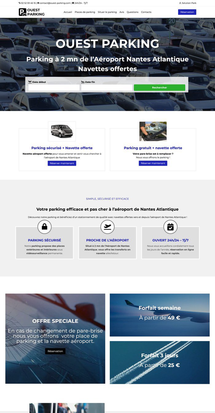 Site de réservation de parking réalisé par VivaWeb (exemple 17)
