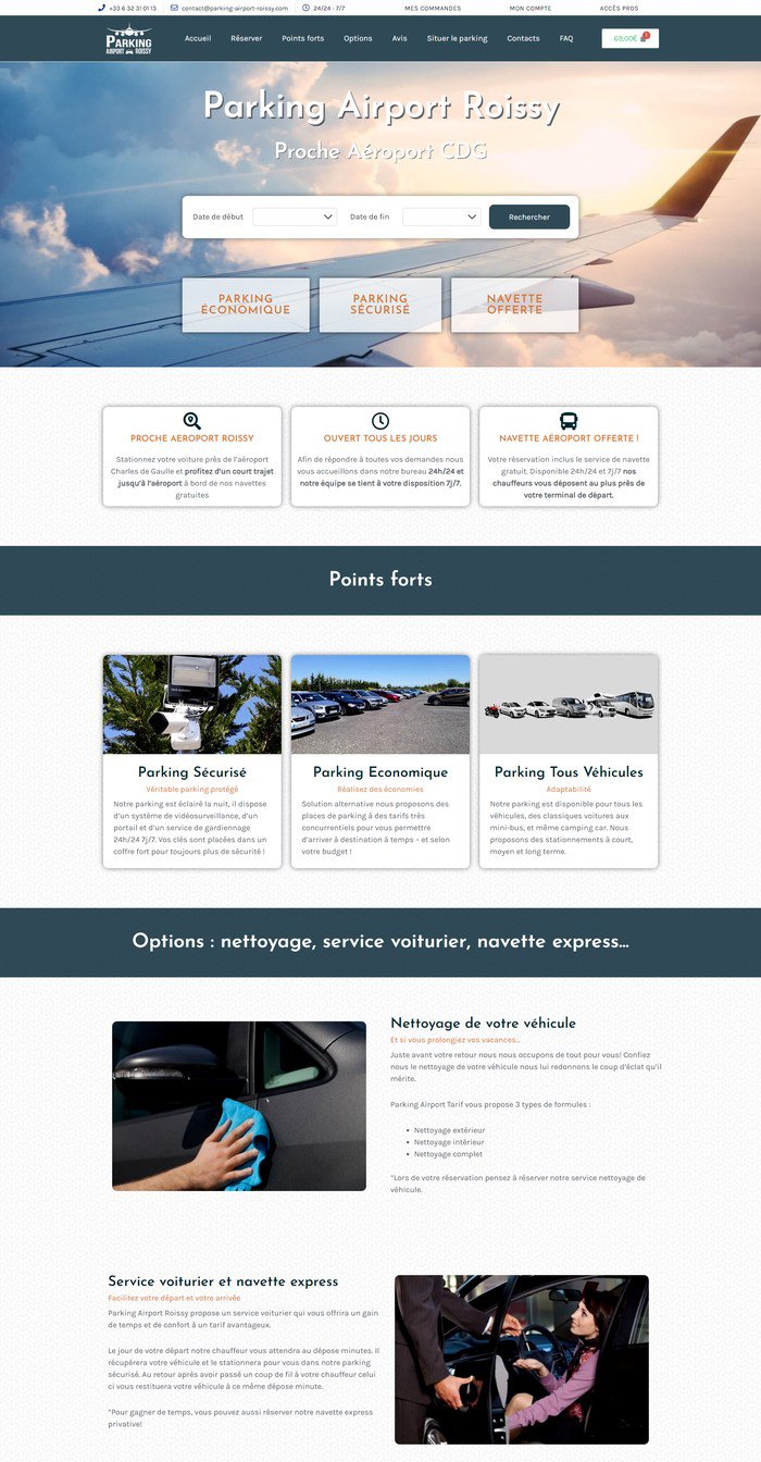 Site de réservation de parking réalisé par VivaWeb (exemple 19)