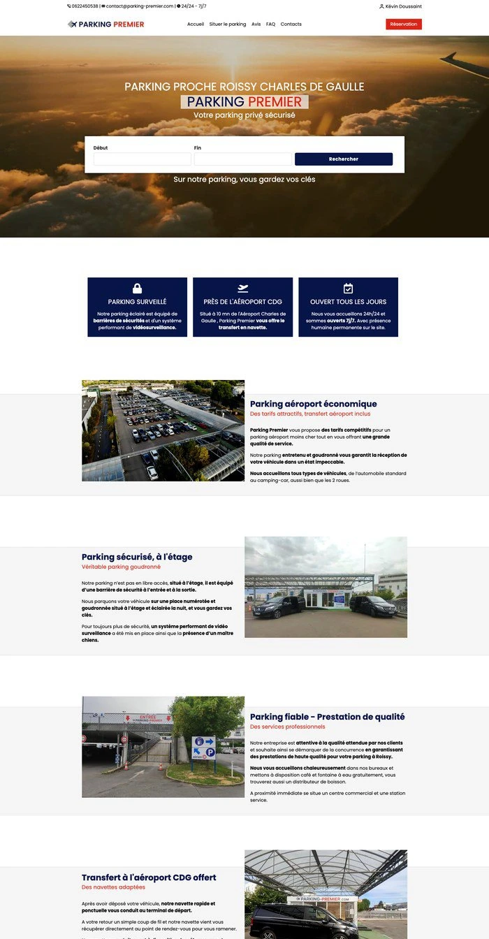 Site de réservation de parking réalisé par VivaWeb (exemple 20)