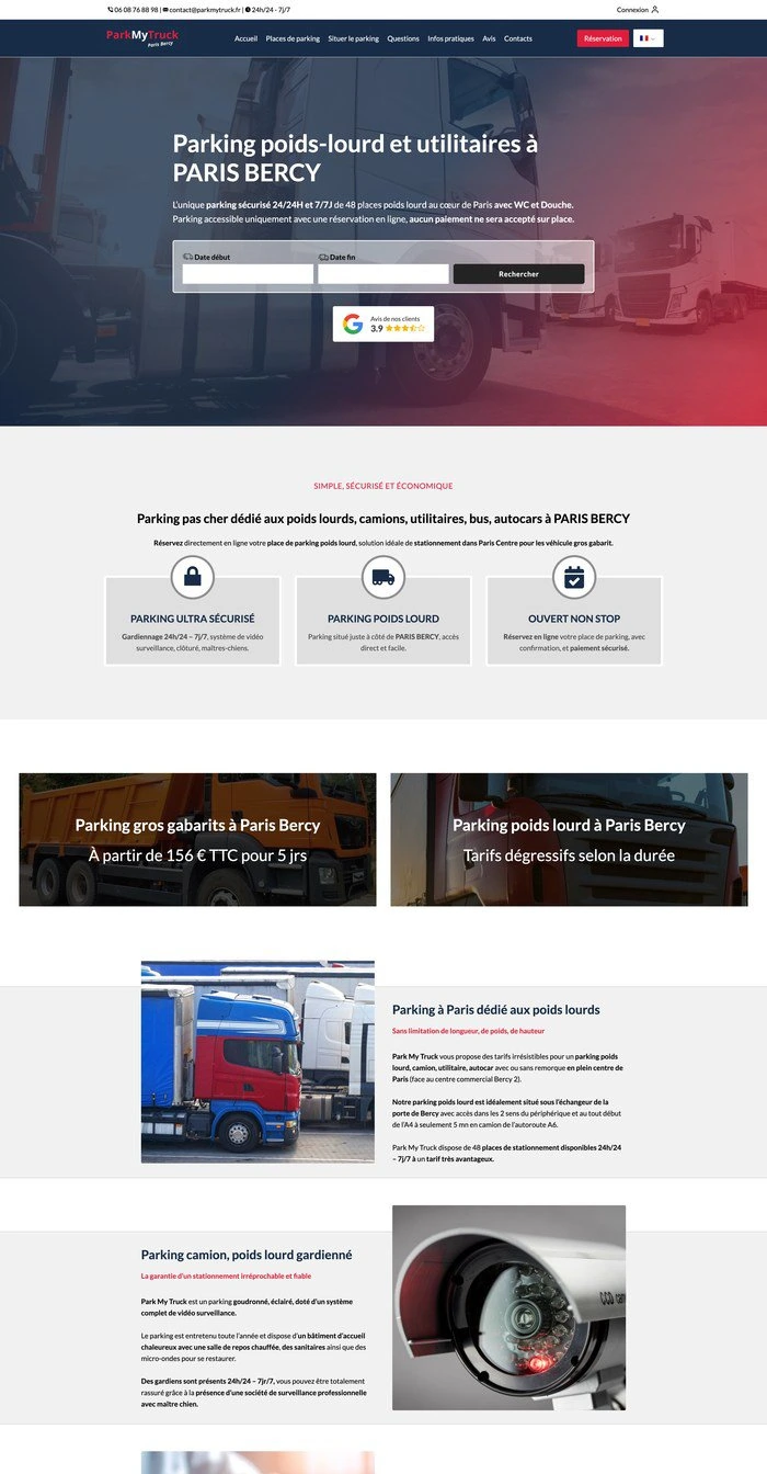 Site de réservation de parking réalisé par VivaWeb (exemple 22)