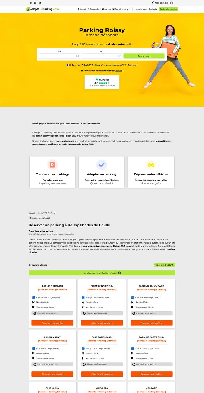 Site de réservation de parking réalisé par VivaWeb (exemple 26)
