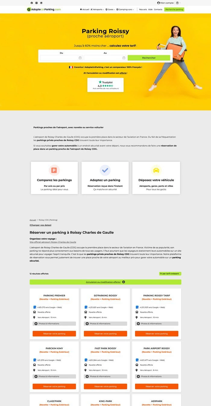 Site de réservation de parking réalisé par VivaWeb (exemple 26)