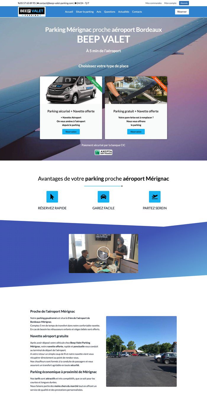 Site de réservation de parking réalisé par VivaWeb (exemple 23)