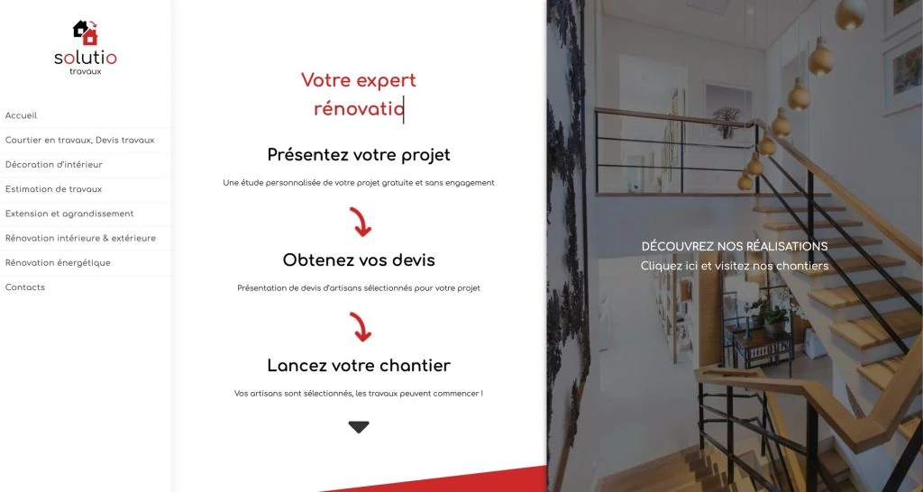 Capture du site de Solutio Travaux Toulouse