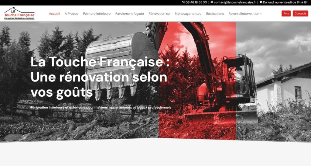 Capture du site de La Touche Française