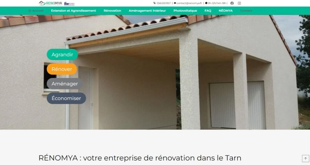 Capture du site de Rénomya