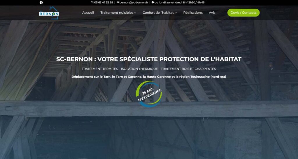 Capture du site de SC-BERNON