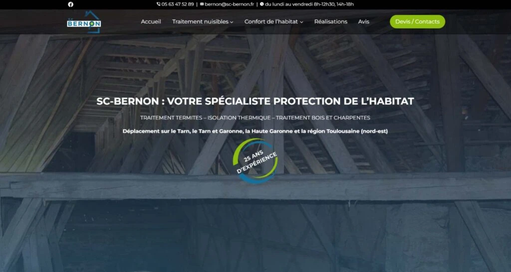 Capture du site de SC-BERNON