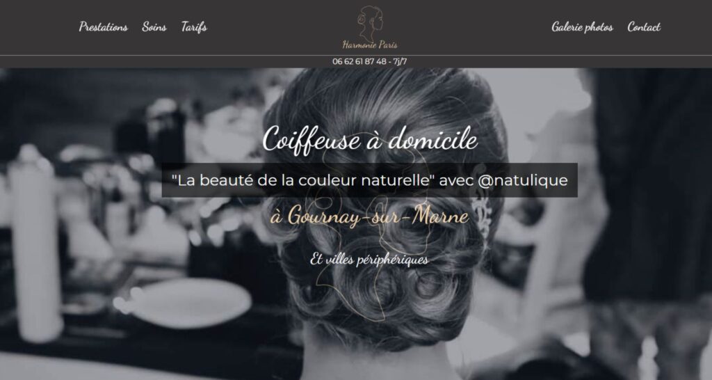 Capture du site de Harmonie Paris