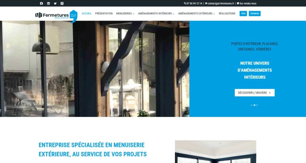 Capture du site de AT-FERMETURES