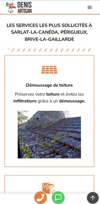 denis artisan mobile en 320x650