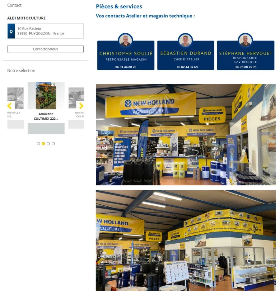 Capture du site de Albi Motoculture