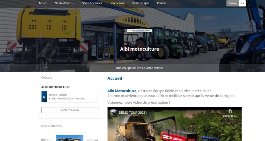 Capture du site de Albi Motoculture
