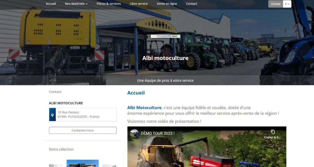 Capture du site de Albi Motoculture