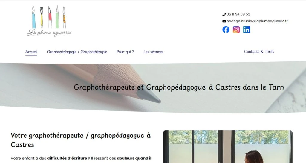 Capture du site de La Plume Aguerrie
