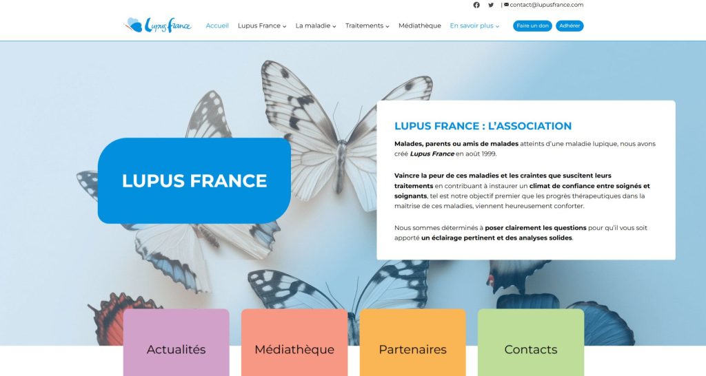 Capture du site de LUPUS FRANCE