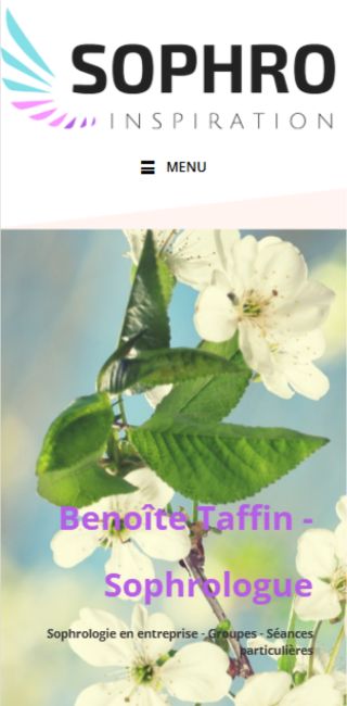 Capture du site de Sophro Inspiration sur mobile