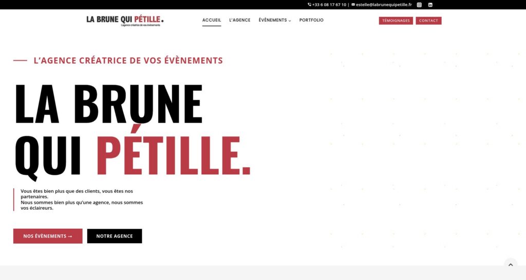 Capture du site de La Brune Qui Pétille